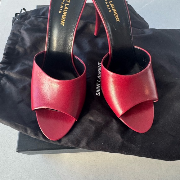 SAINT LAURENT 95mm Pumps Sz 40 in Opyum Red. - Picture 5 of 11